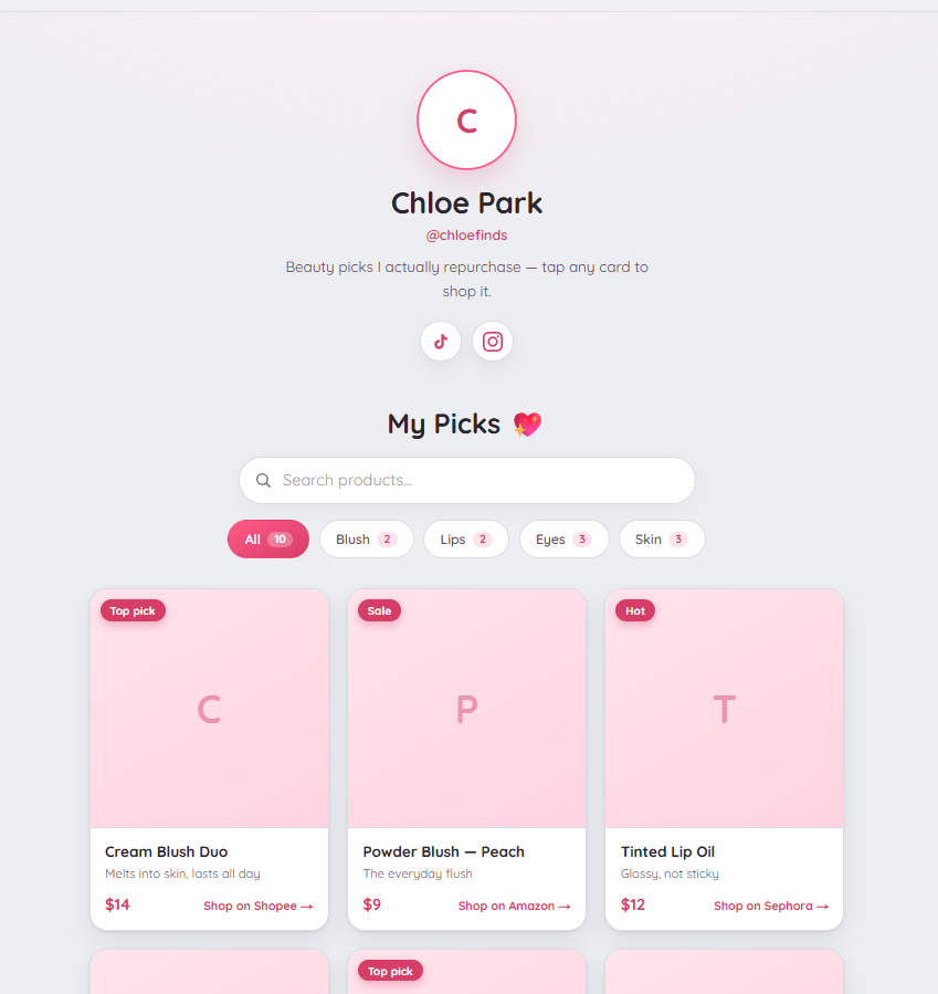 VITRINE template preview